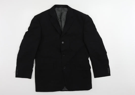 Taylor & Reece Mens Black Wool Jacket Suit Jacket Size 38 Regular