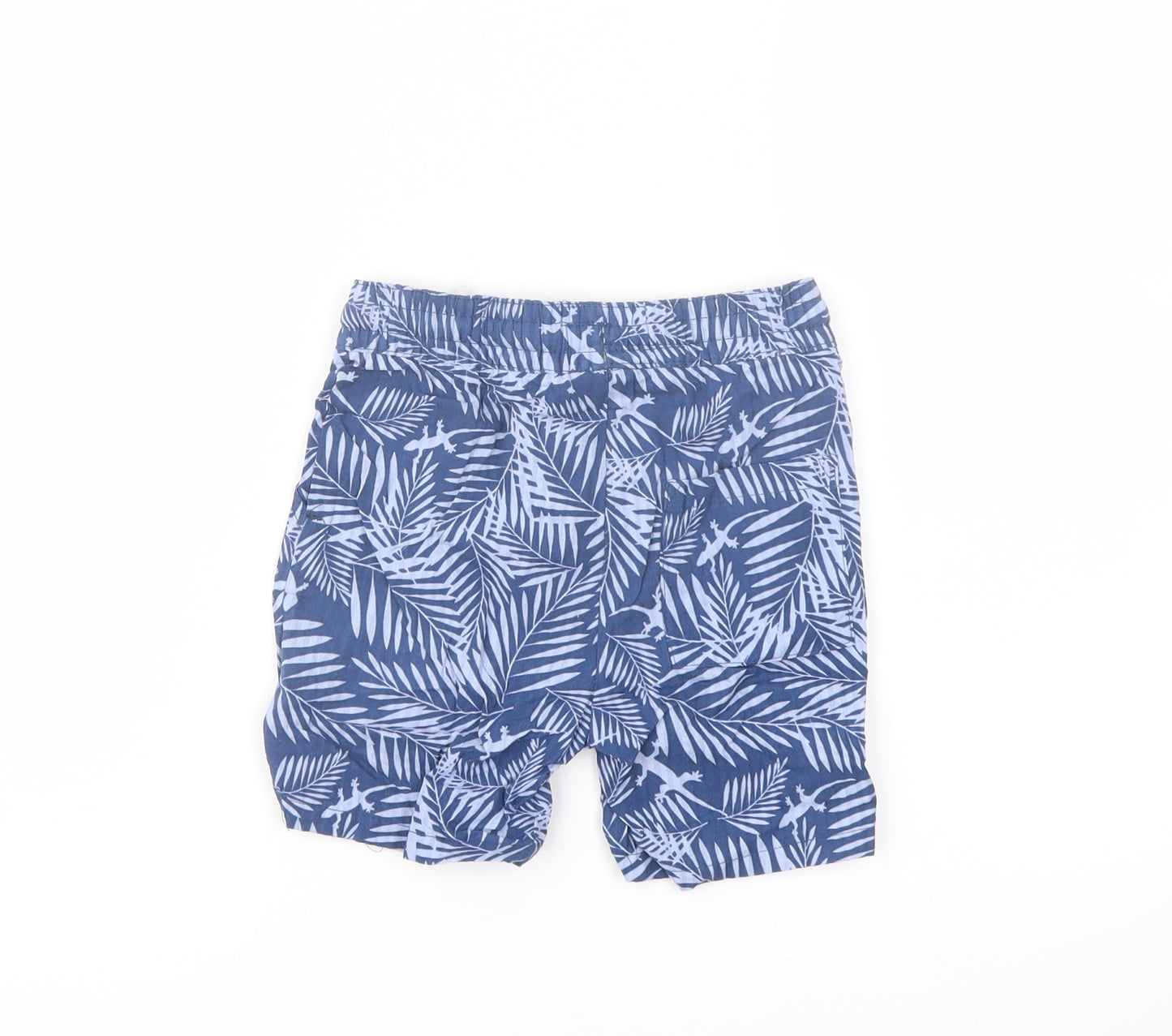 Lupilu Boys Blue Geometric Cotton Sweat Shorts Size 5-6 Years Regular Drawstring