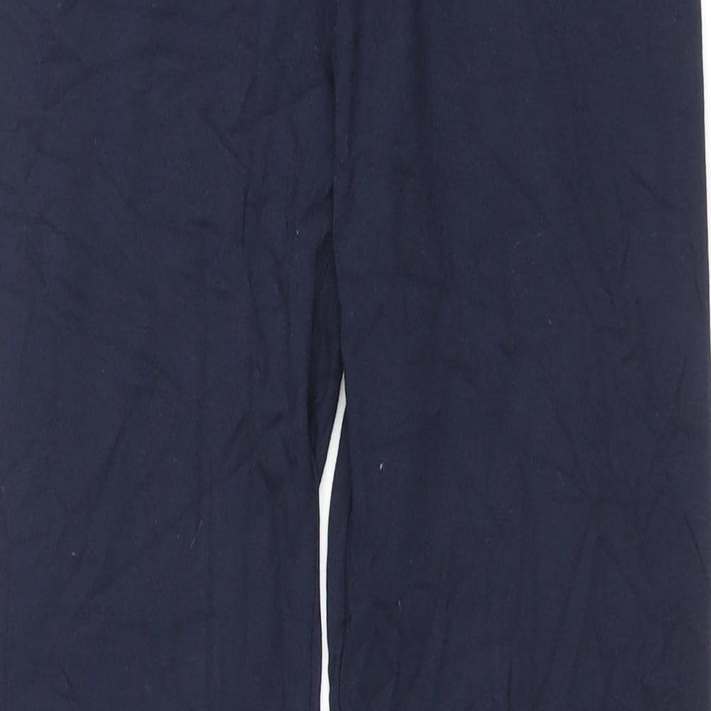 Marks and Spencer Womens Blue Viscose Cropped Leggings Size 8 L30 in