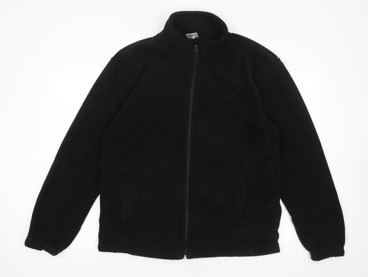 Uneek Mens Black Jacket Size L Zip - Pockets