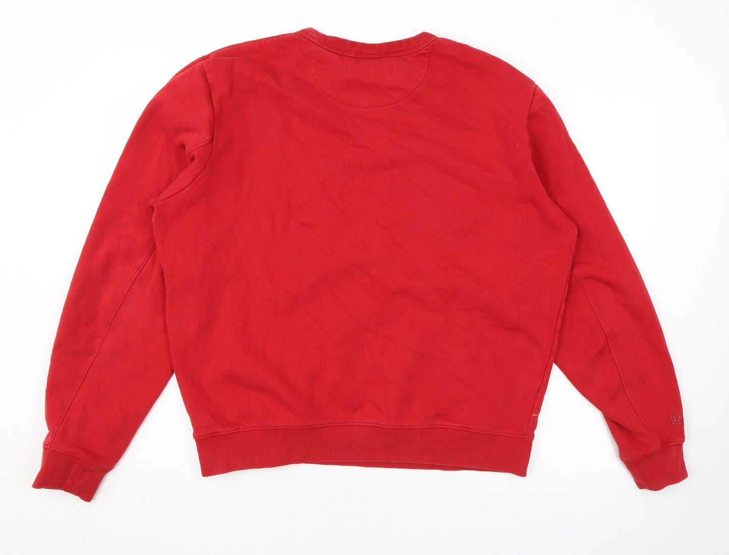 Lacoste Mens Red Cotton Pullover Sweatshirt Size M - Logo