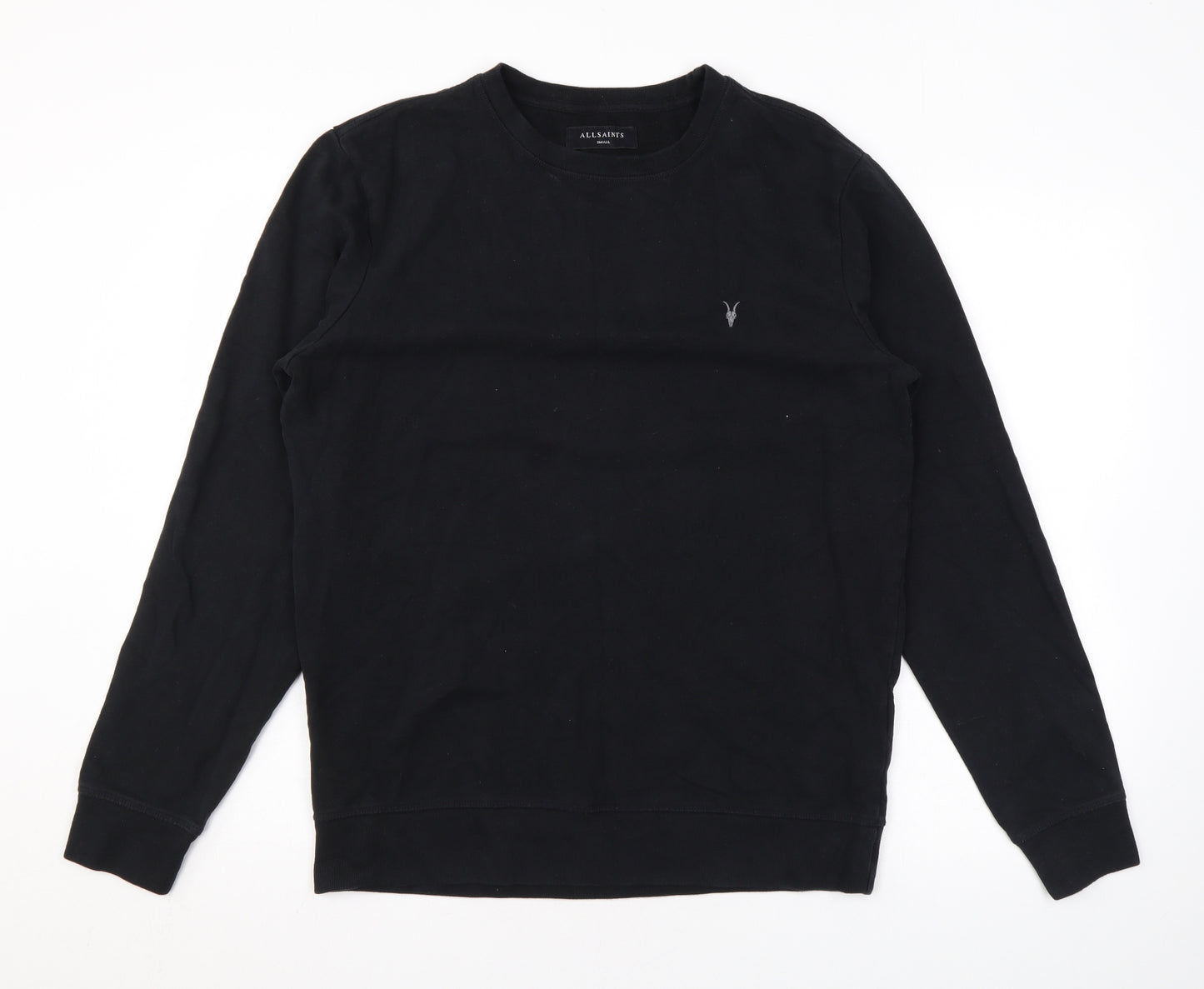 AllSaints Mens Black Cotton Pullover Sweatshirt Size M