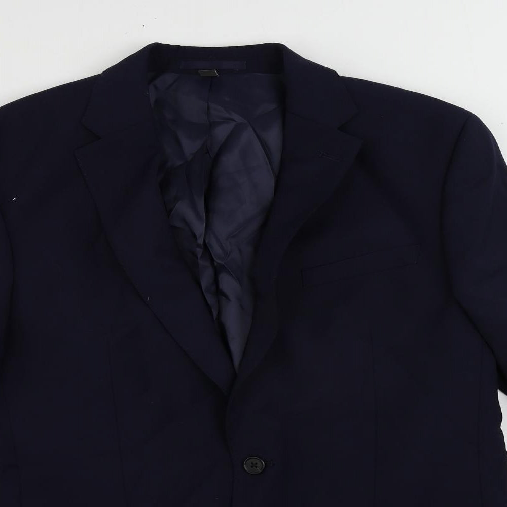 Marks and Spencer Mens Blue Wool Jacket Suit Jacket Size 40 Regular