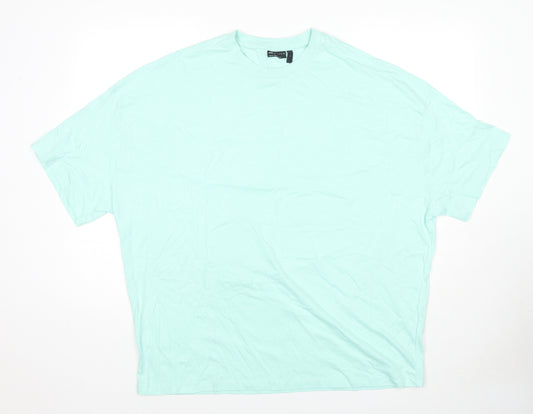 ASOS Mens Blue Cotton T-Shirt Size L Round Neck