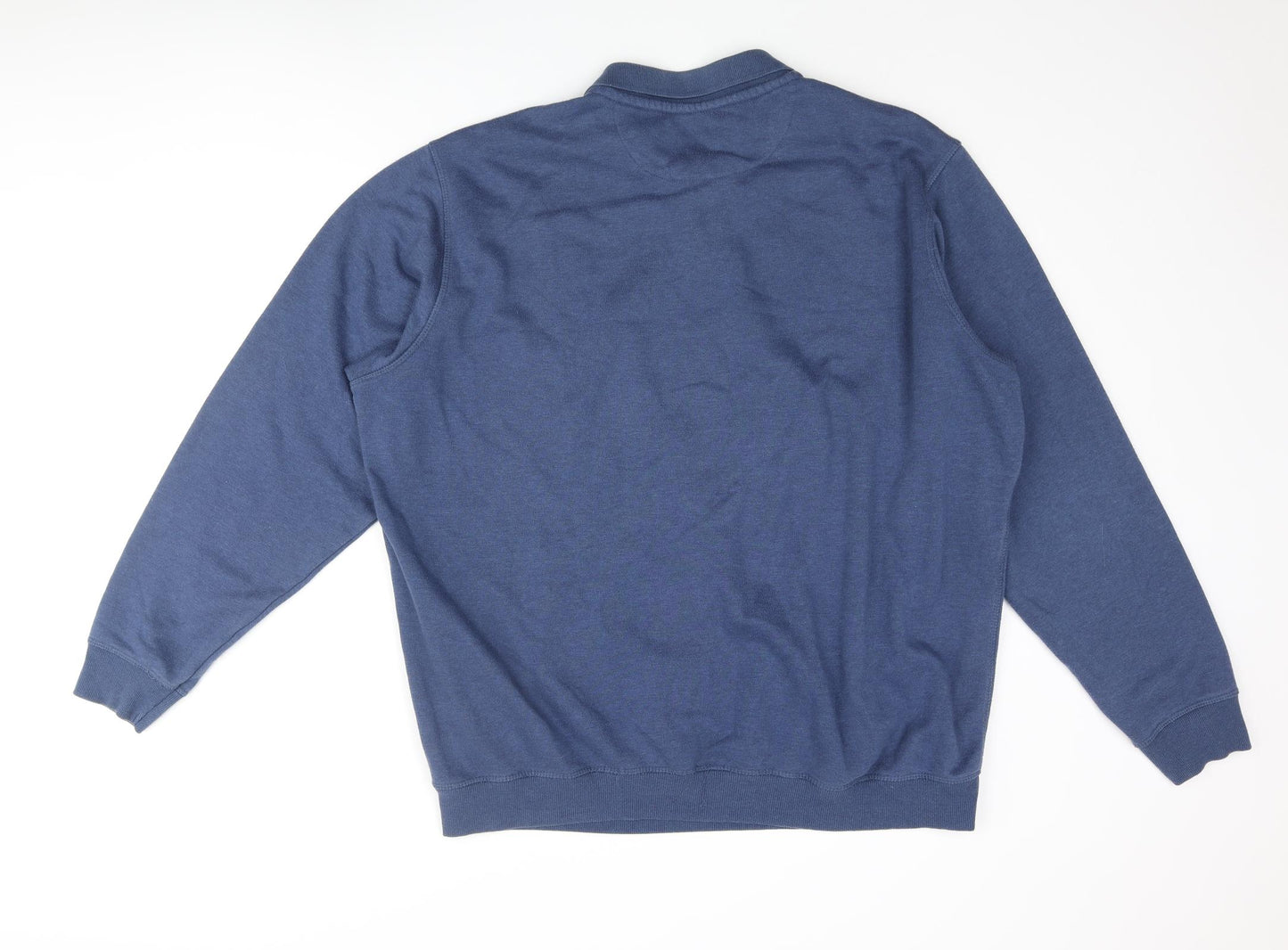 EWM Mens Blue Cotton Pullover Sweatshirt Size XL