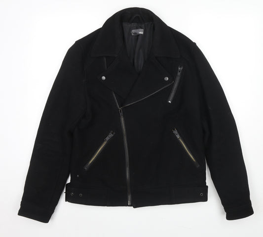 H&M Mens Black Jacket Size M Zip