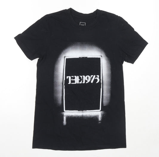 The 1975 Mens Black Cotton T-Shirt Size S Round Neck