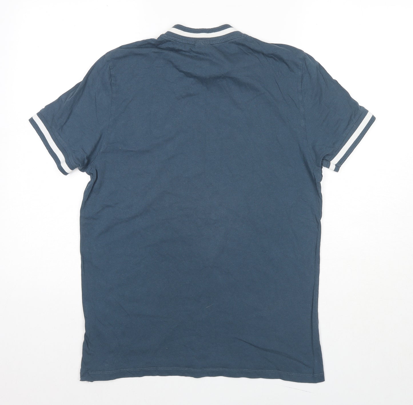 ASOS Mens Blue Cotton T-Shirt Size M Round Neck