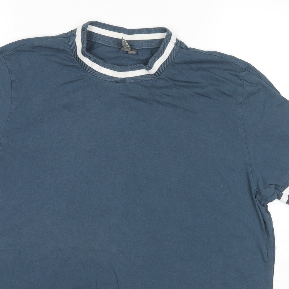 ASOS Mens Blue Cotton T-Shirt Size M Round Neck