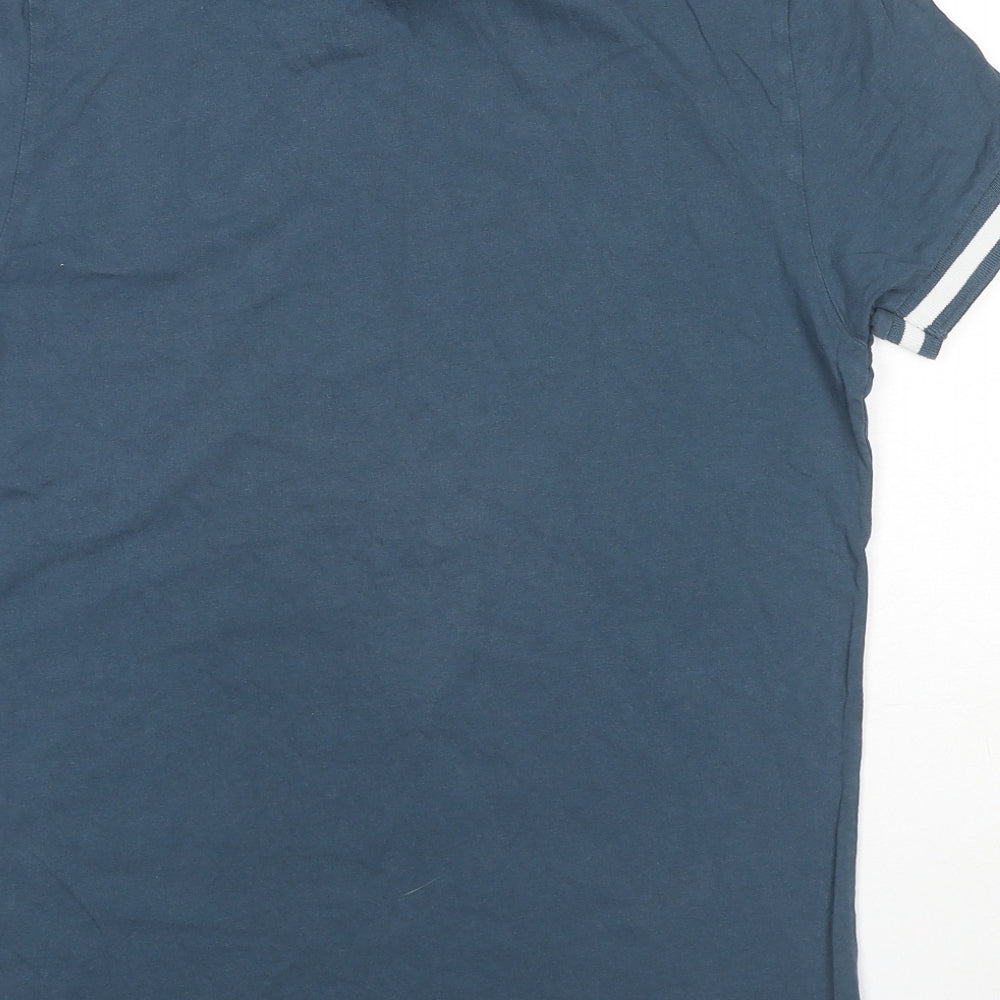 ASOS Mens Blue Cotton T-Shirt Size M Round Neck