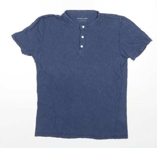 Everlane Mens Blue Cotton T-Shirt Size M Round Neck