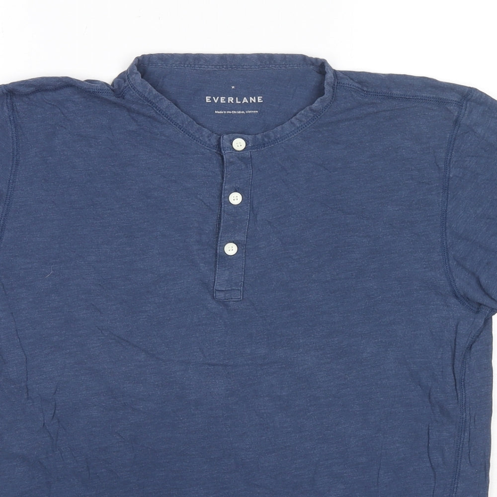 Everlane Mens Blue Cotton T-Shirt Size M Round Neck