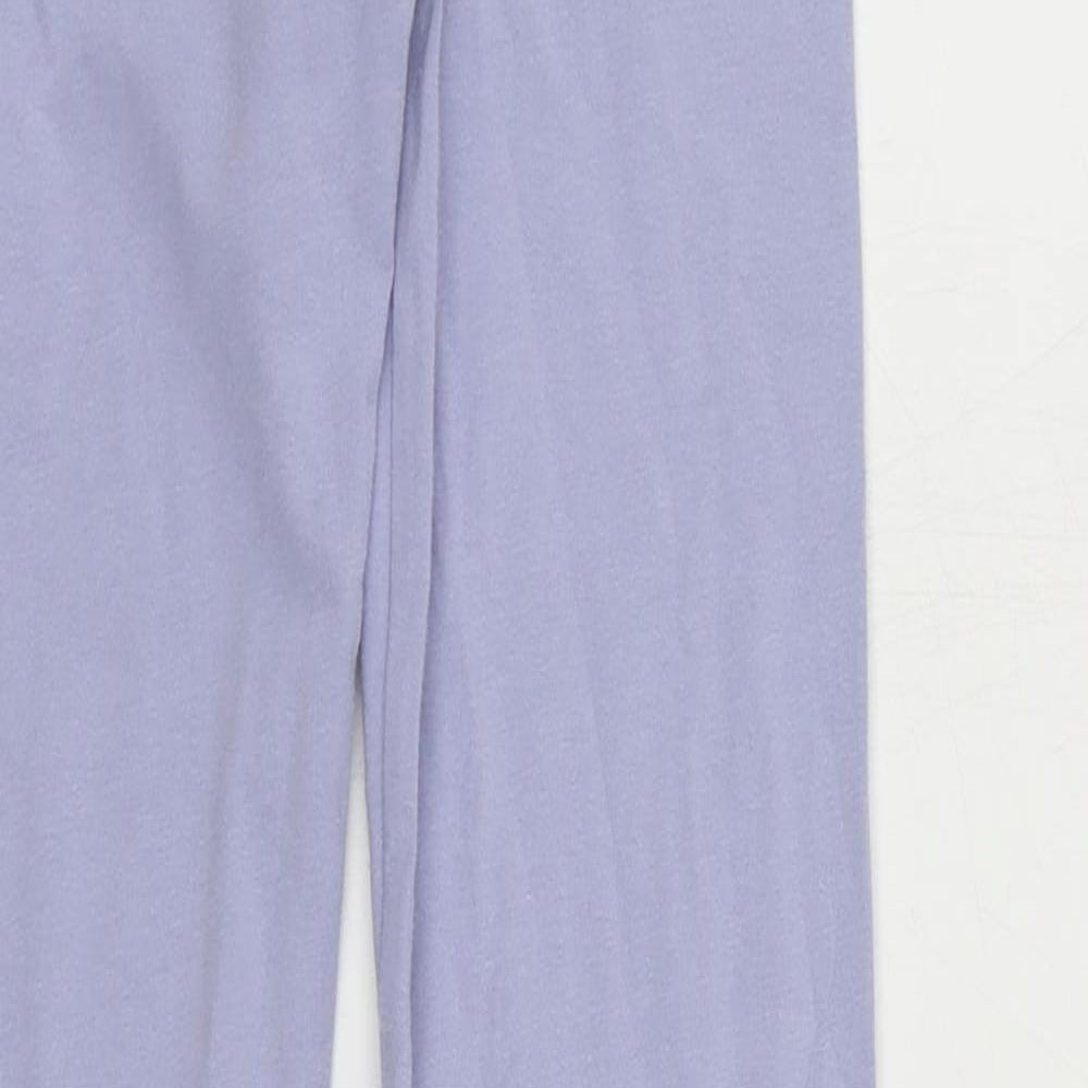 Marks and Spencer Girls Blue Cotton Jogger Trousers Size 11-12 Years Regular - Leggings