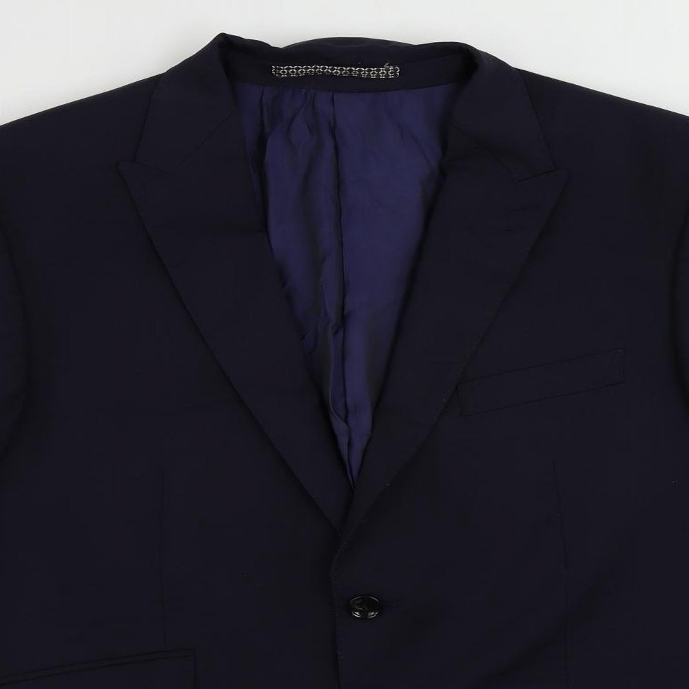 Autograph Mens Blue Wool Jacket Suit Jacket Size 40 Regular