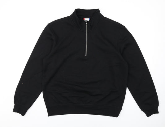 Clique Mens Black Polyester Pullover Sweatshirt Size L