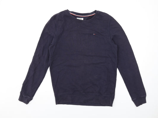 Tommy Hilfiger Mens Blue Cotton Pullover Sweatshirt Size M