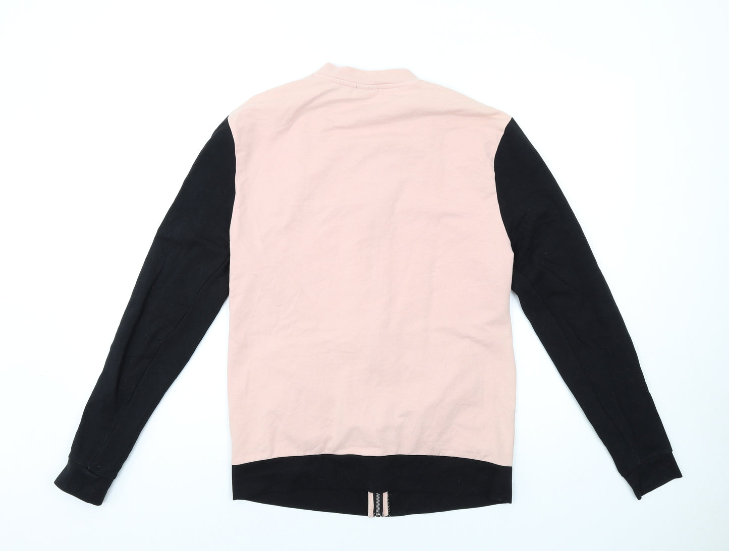 ASOS Mens Pink Cotton Full Zip Sweatshirt Size M