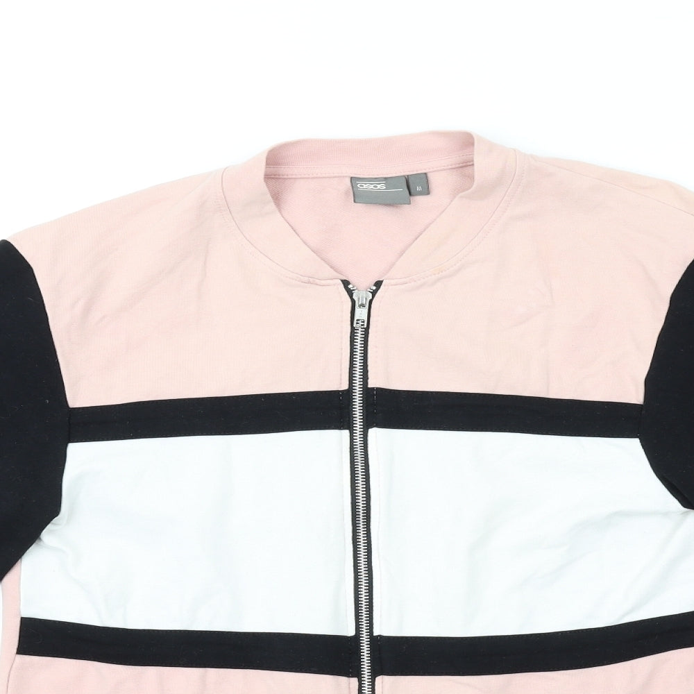 ASOS Mens Pink Cotton Full Zip Sweatshirt Size M