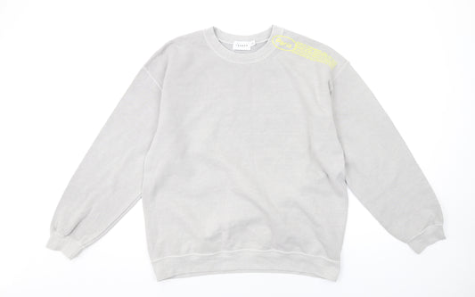 Topman Mens Grey Cotton Pullover Sweatshirt Size S