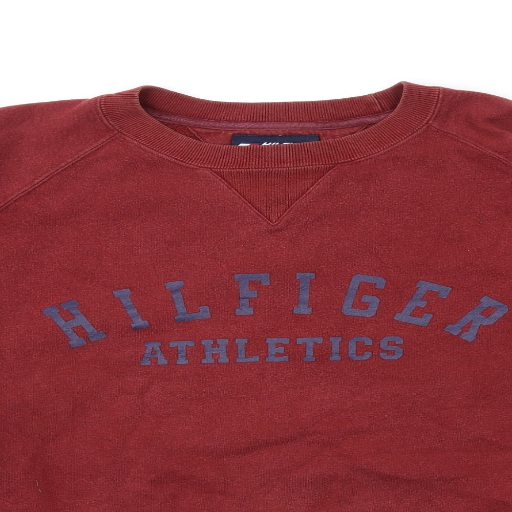 Tommy Hilfiger Mens Red Cotton Pullover Sweatshirt Size M