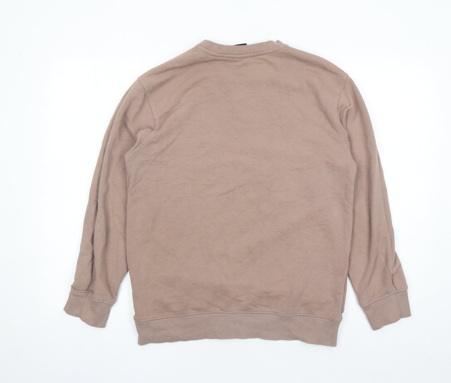 Pull&Bear Mens Brown Cotton Pullover Sweatshirt Size S