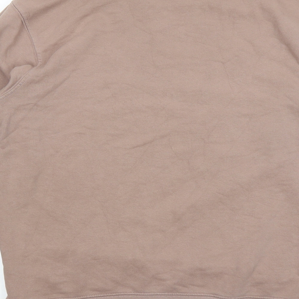 Pull&Bear Mens Brown Cotton Pullover Sweatshirt Size S