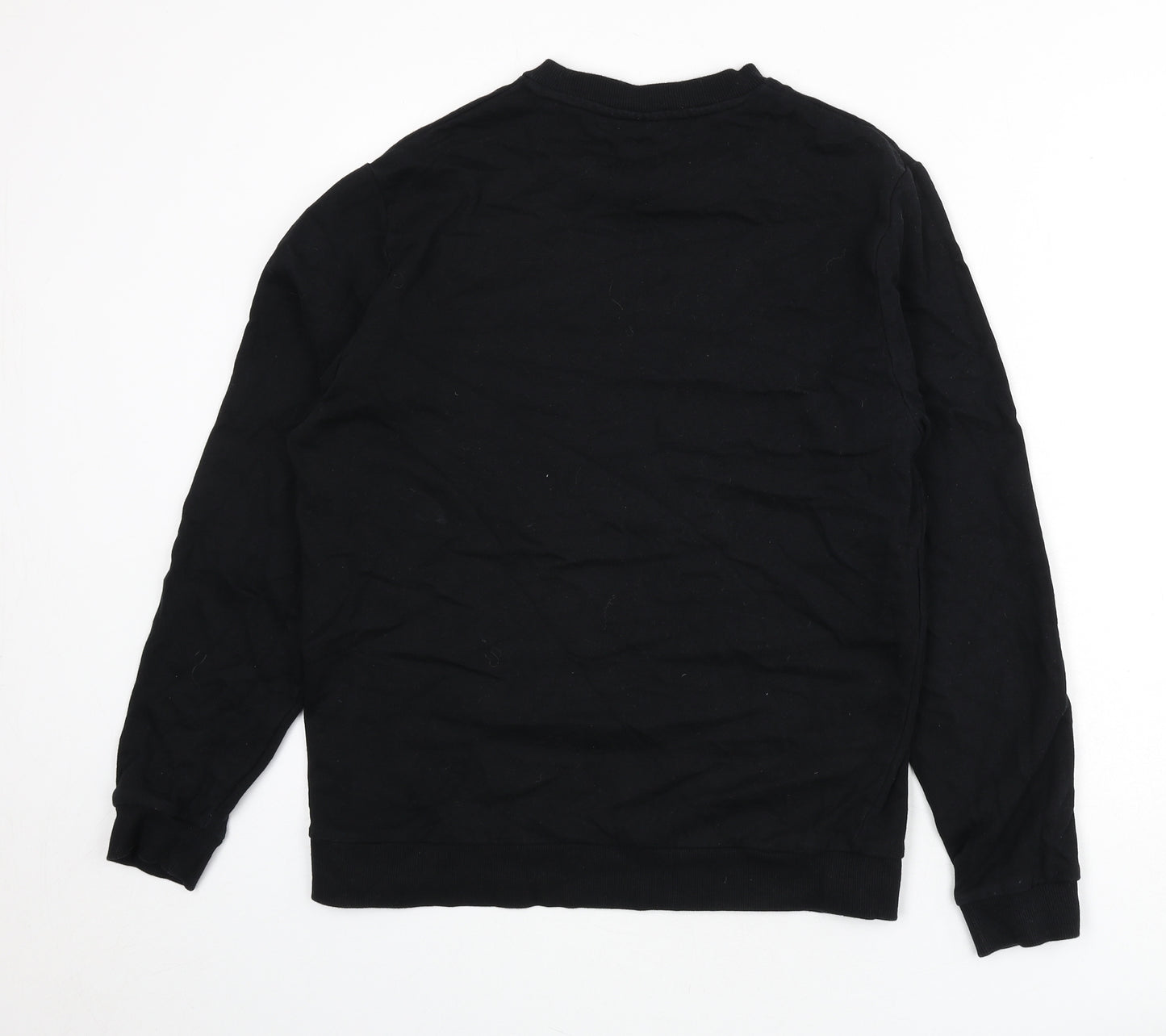 ASOS Mens Black Cotton Pullover Sweatshirt Size M