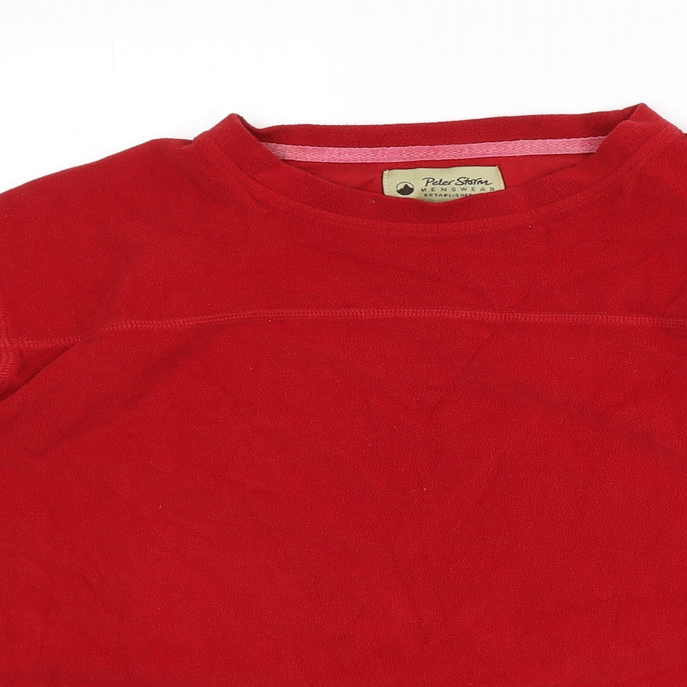 Peter Storm Mens Red Polyester Pullover Sweatshirt Size M