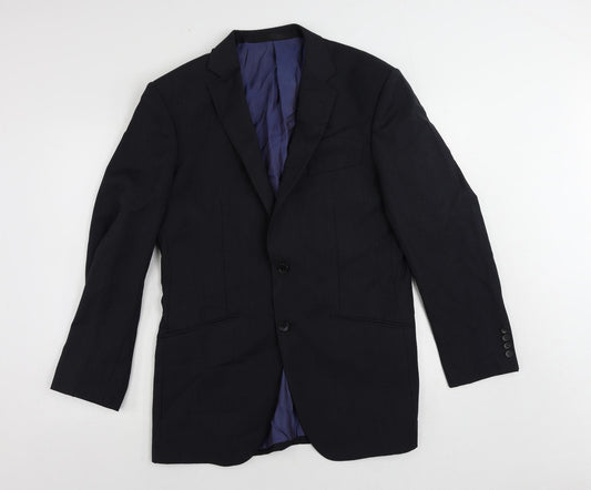 Autograph Mens Blue Wool Jacket Suit Jacket Size 40 Regular