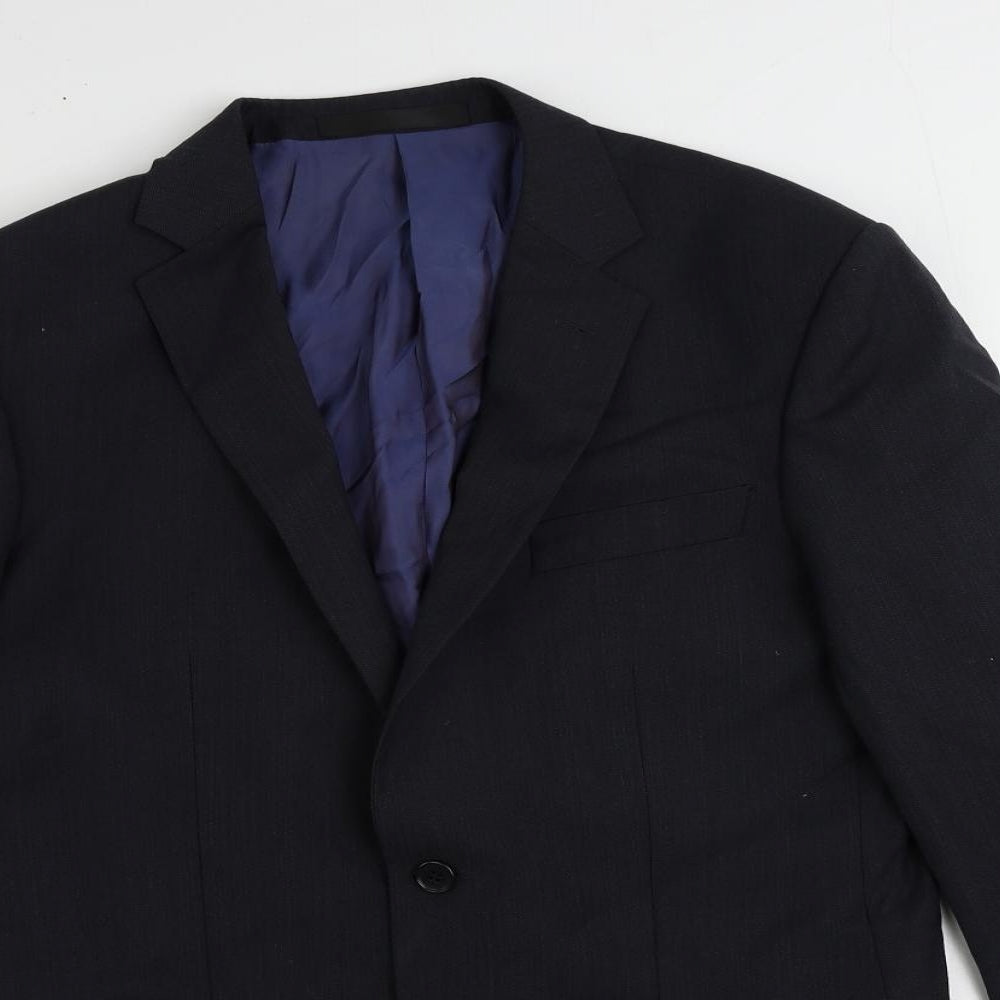 Autograph Mens Blue Wool Jacket Suit Jacket Size 40 Regular