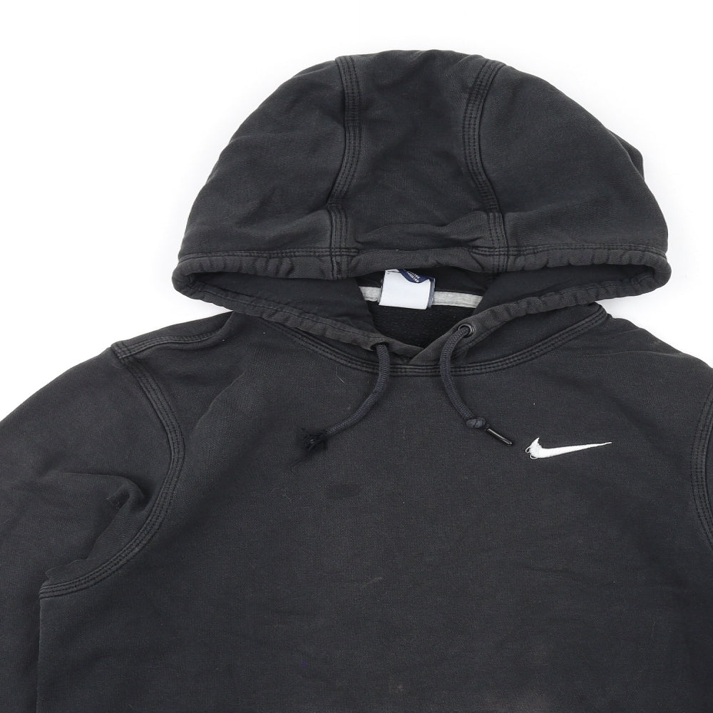 Nike Mens Black Cotton Pullover Hoodie Size S