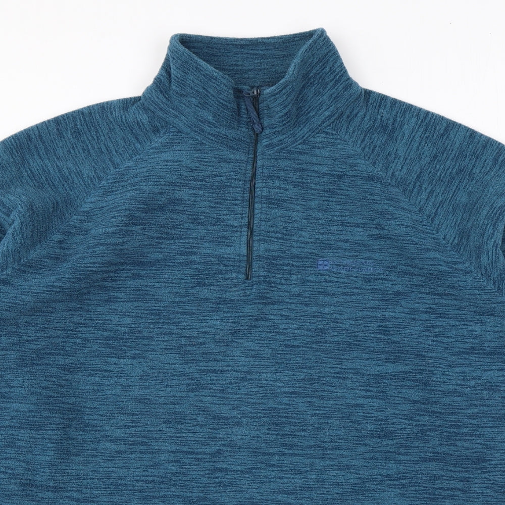 Mountain Warehouse Mens Blue Polyester Pullover Sweatshirt Size M