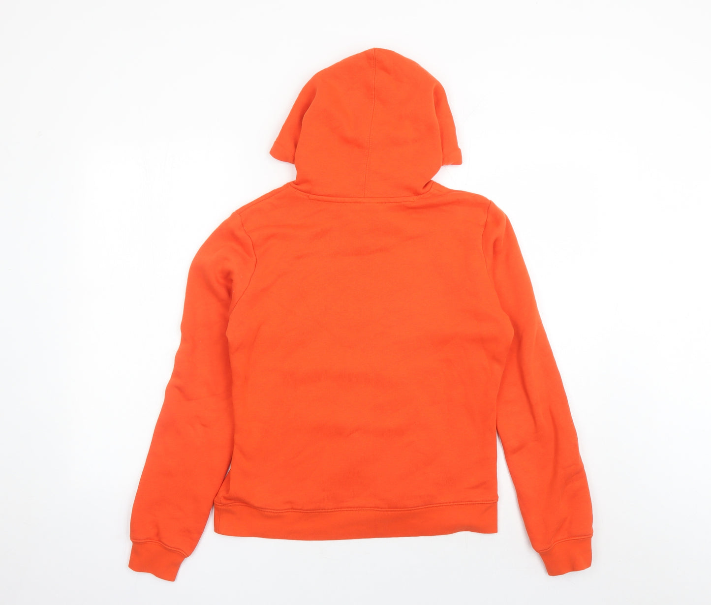 Nike Mens Orange Cotton Pullover Hoodie Size S