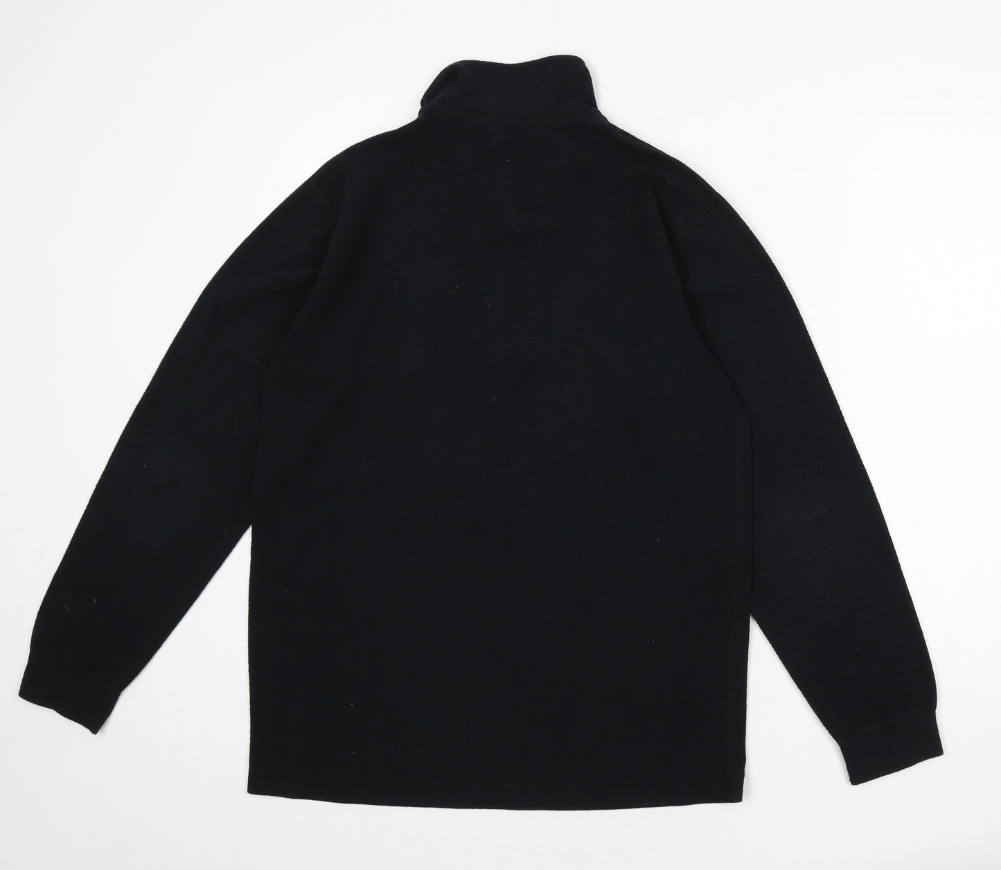 Cross Mens Black Polyester Henley Sweatshirt Size M