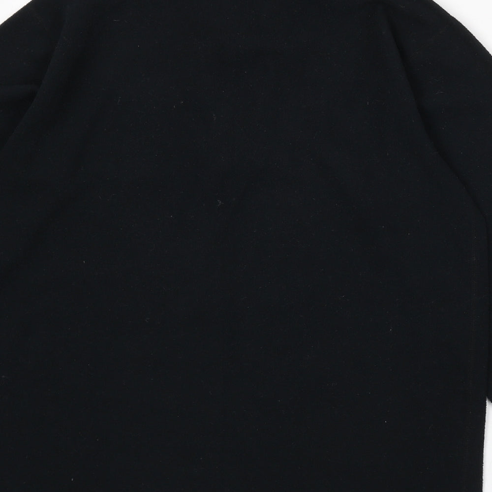 Cross Mens Black Polyester Henley Sweatshirt Size M