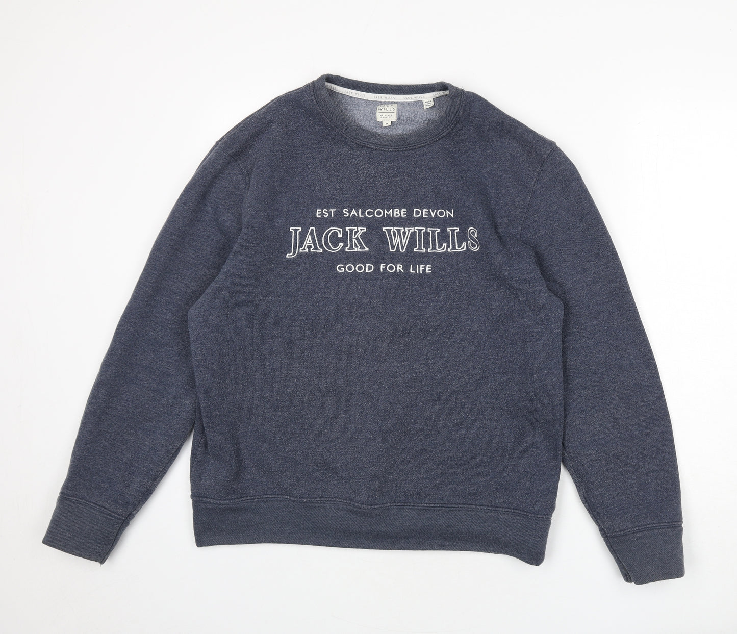 Jack Wills Mens Blue Cotton Pullover Sweatshirt Size M