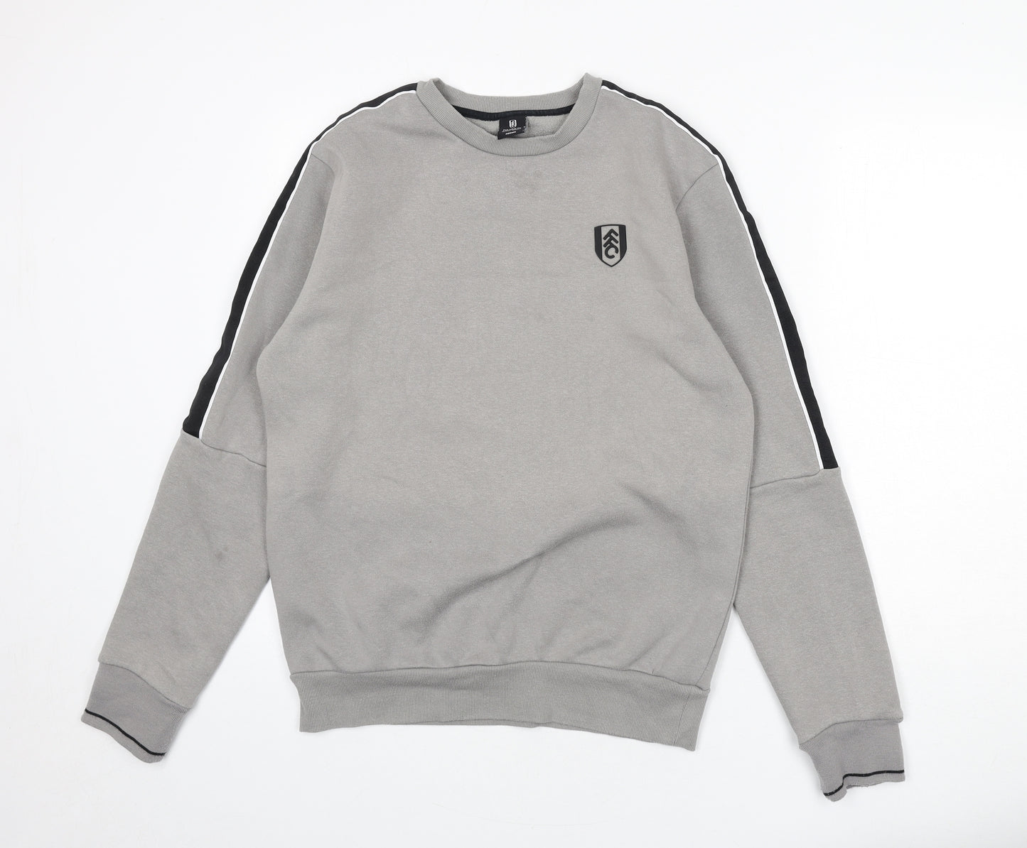 Fulham FC Mens Grey Cotton Pullover Sweatshirt Size M - Football