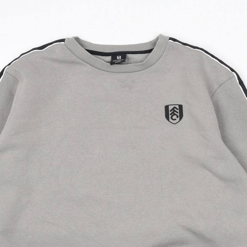 Fulham FC Mens Grey Cotton Pullover Sweatshirt Size M - Football