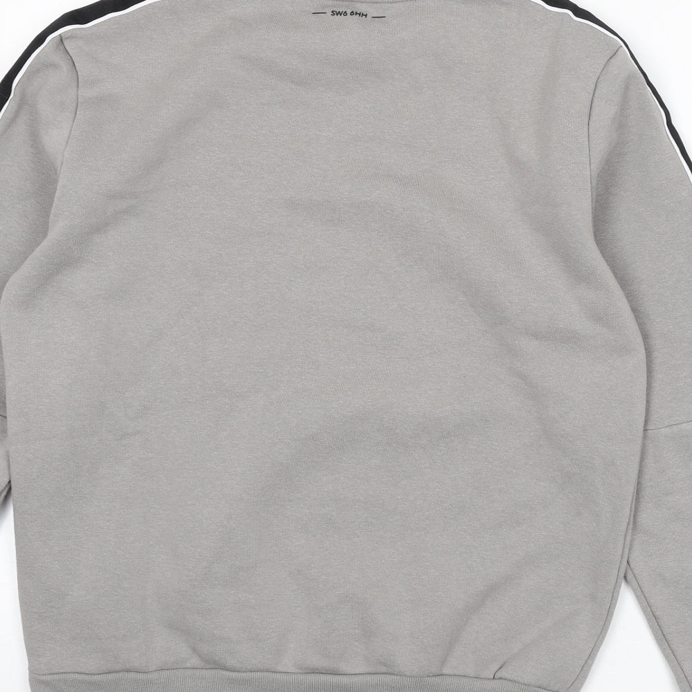 Fulham FC Mens Grey Cotton Pullover Sweatshirt Size M - Football