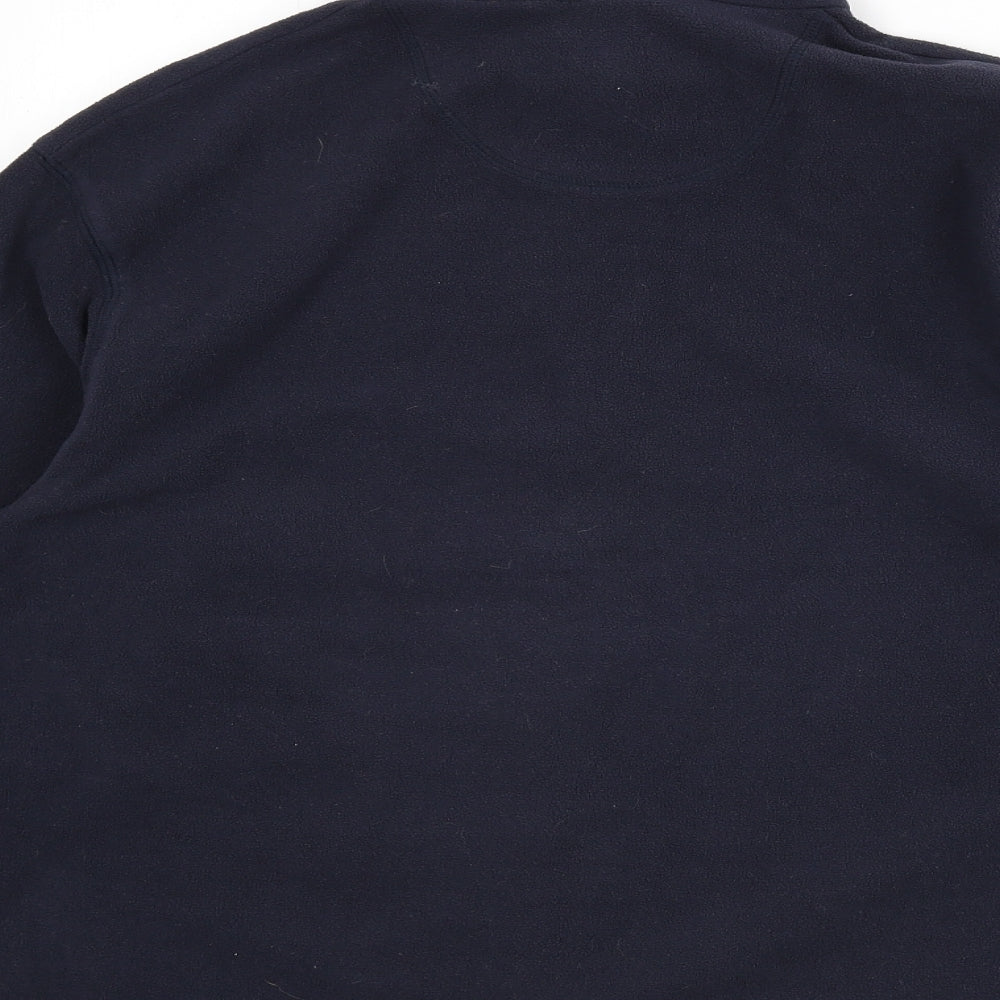 Blue Harbour Mens Blue Polyester Henley Sweatshirt Size M