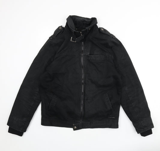 Crafted Mens Black Jacket Size M Zip