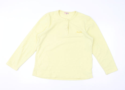 Nero Notte Womens Yellow Polyester Pullover Sweatshirt Size M Pullover