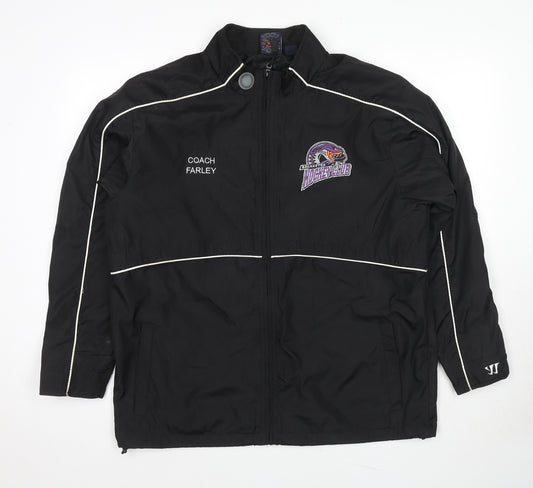 Warrior Mens Black Jacket Size L Zip - Hockey Club