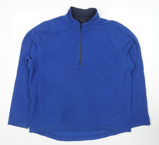 Lands' End Mens Blue Polyester Pullover Sweatshirt Size L