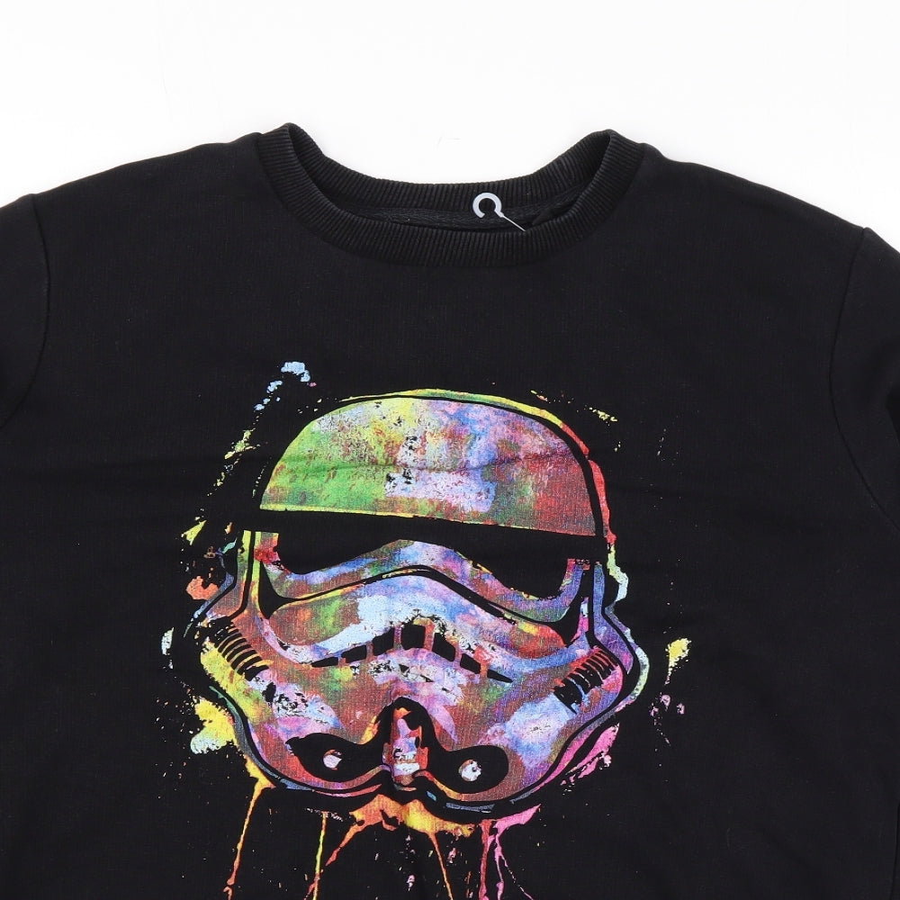 Star Wars Mens Black Cotton Pullover Sweatshirt Size M - Stormtrooper