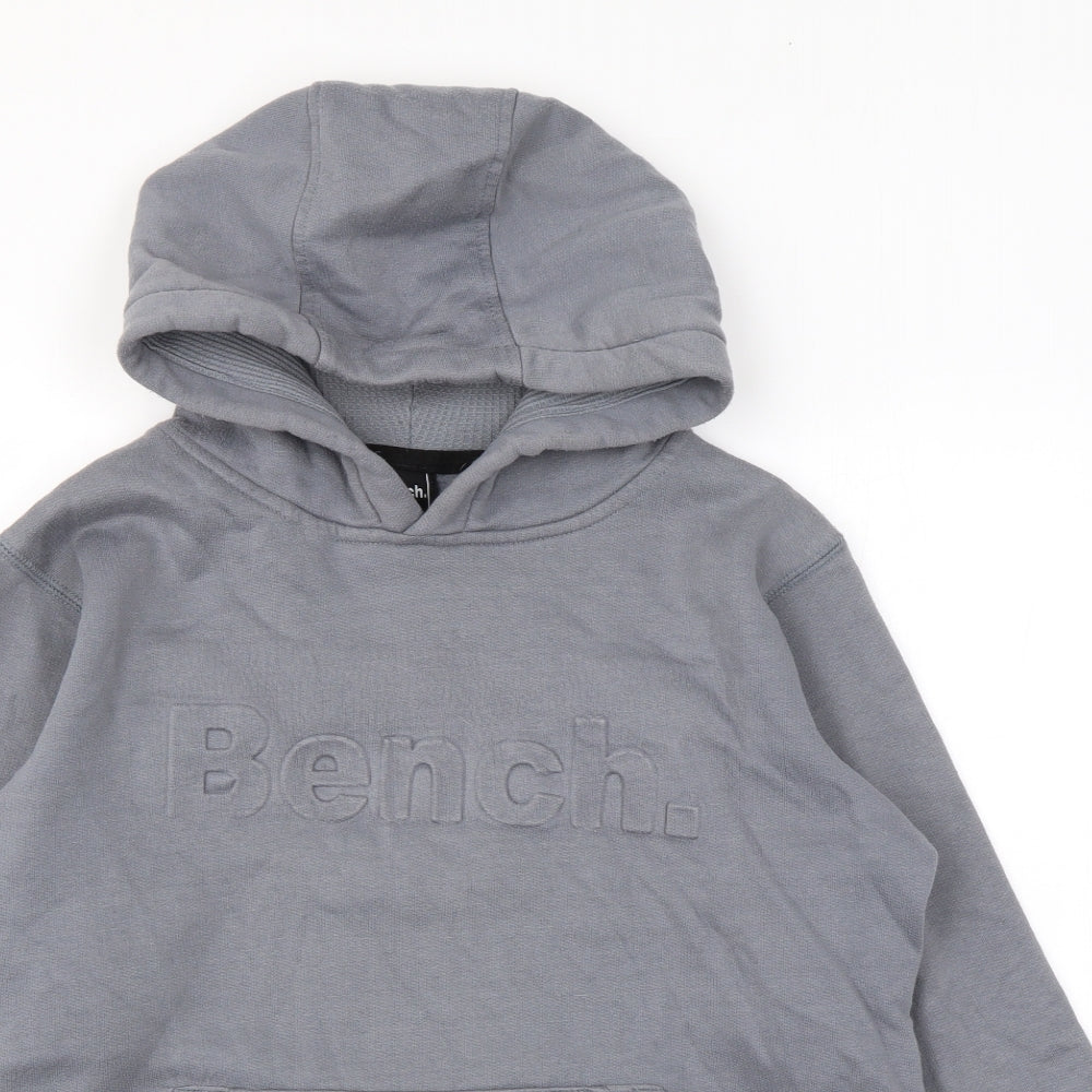 Bench Boys Grey Cotton Pullover Hoodie Size 11-12 Years Pullover