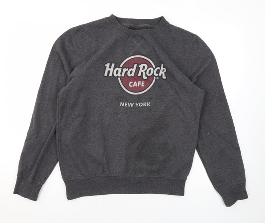 Hard Rock Cafe Mens Grey Cotton Pullover Sweatshirt Size M - Hard Rock Cafe New York