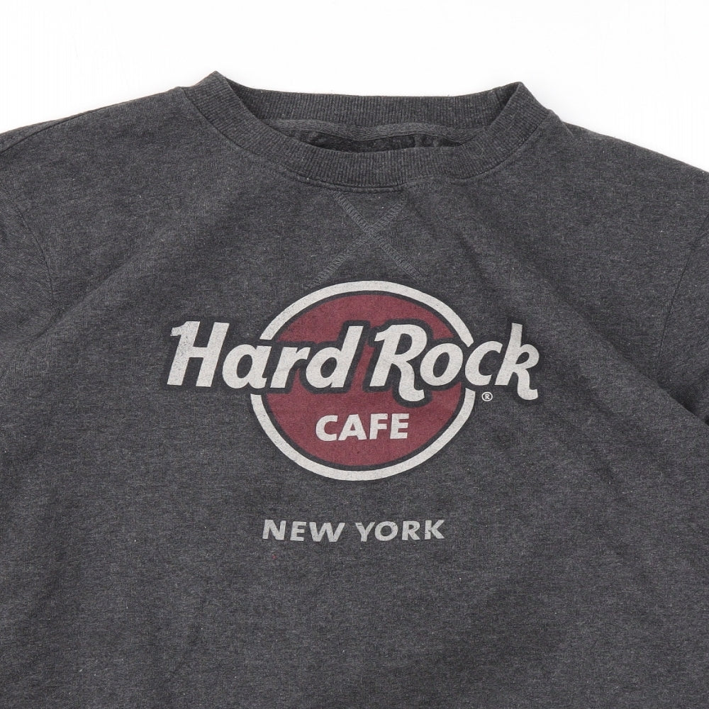 Hard Rock Cafe Mens Grey Cotton Pullover Sweatshirt Size M - Hard Rock Cafe New York