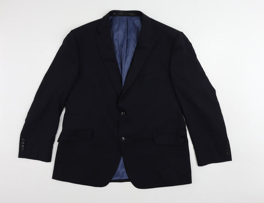 Marks and Spencer Mens Blue Wool Jacket Suit Jacket Size 44 Regular