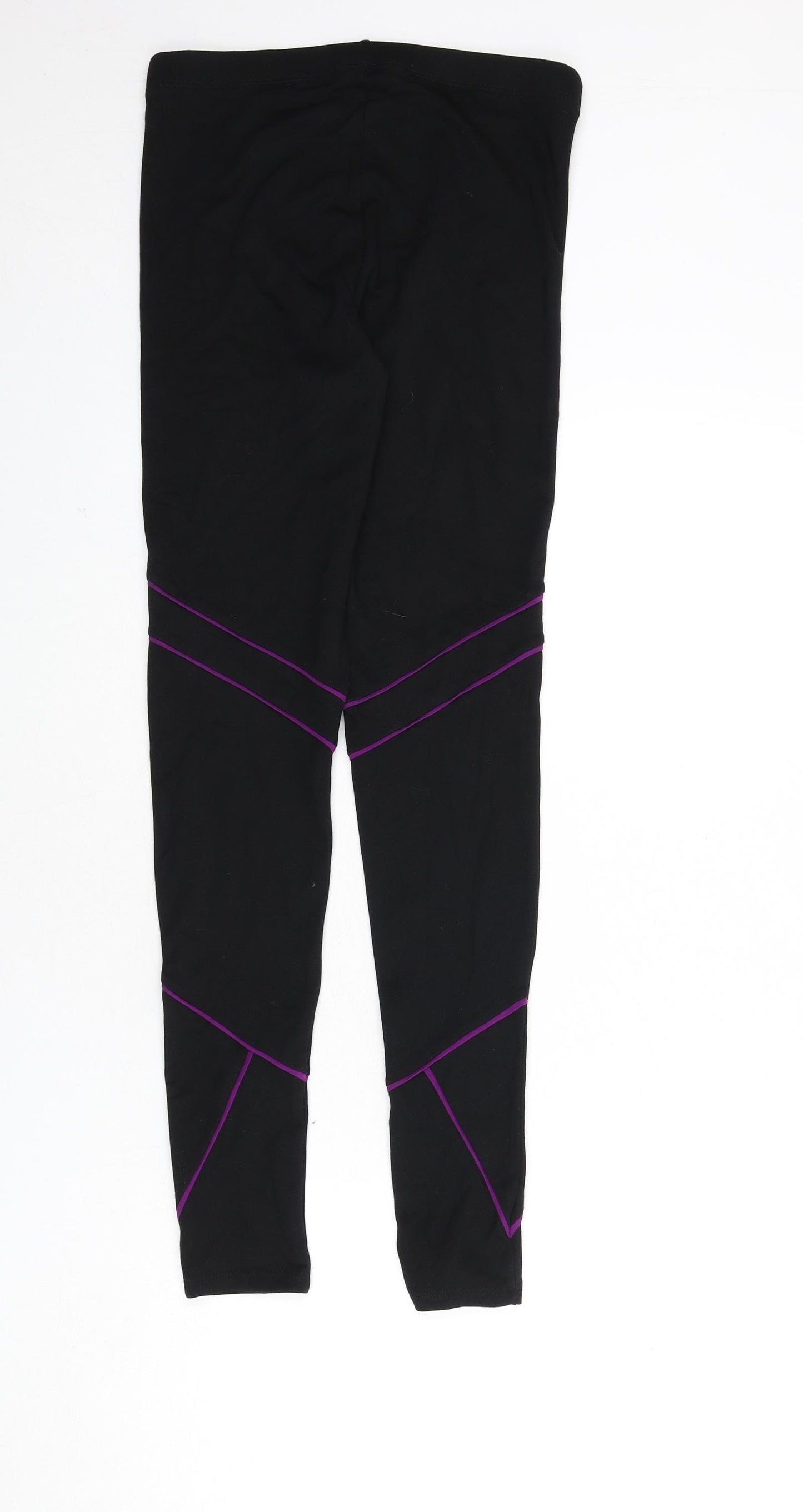 Limited Collection Womens Black Vinyl Capri Leggings Size 10 L28 in